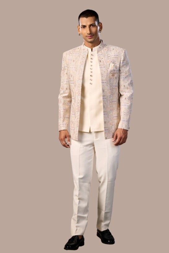 BEIGE JODHPURI SUIT